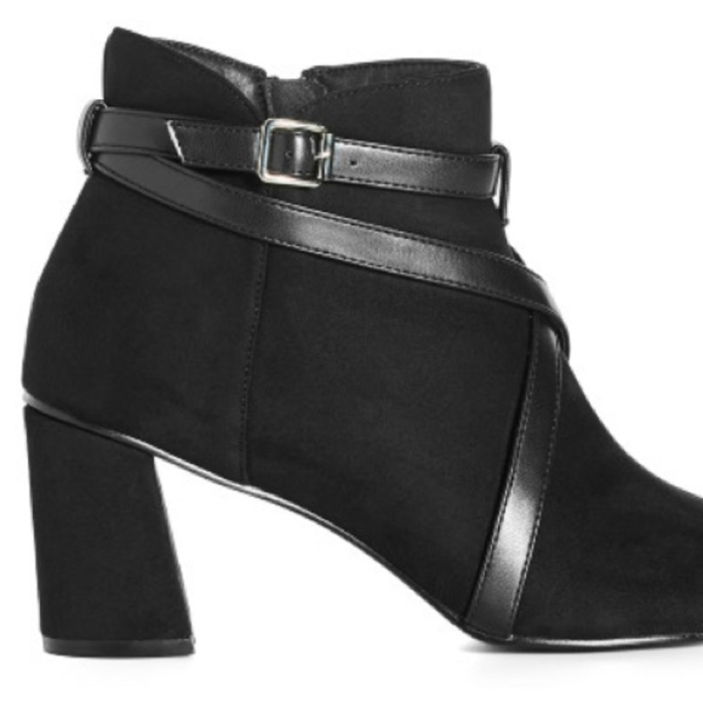 City Chic Shootie Carrie Black Boot
